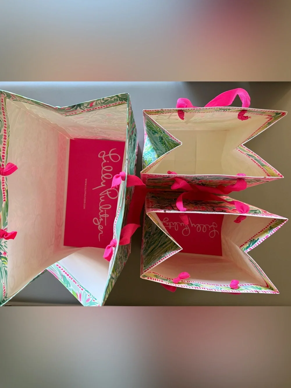 Lilly Pulitzer set of 3 gift bags